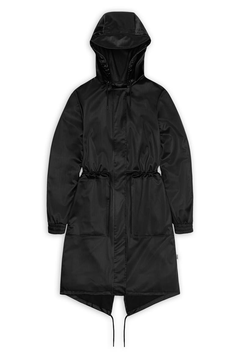String Waterproof Jacket, Main, color, BLACK GRAIN