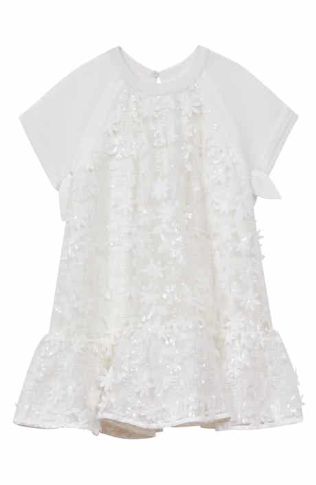 Reiss Kids' Floral Appliqué Sequin Dress