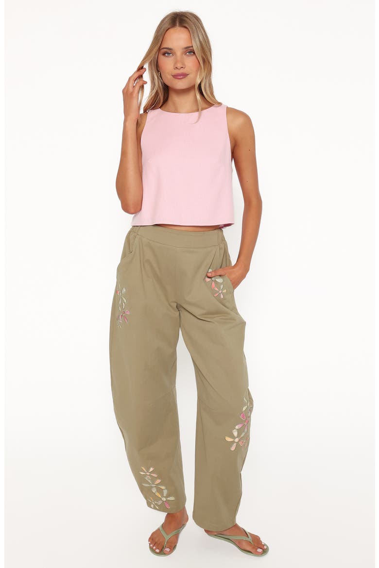 Madison Linen Blend Cropped Tank, Alternate, color, PINK