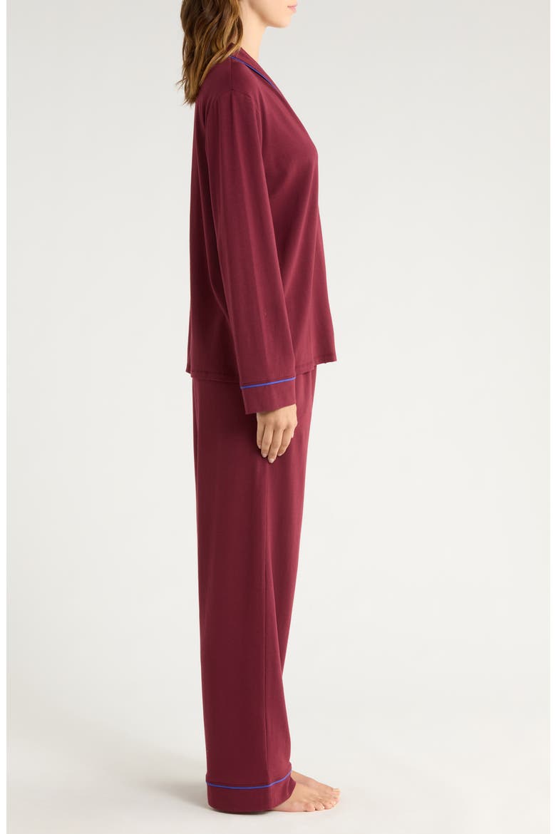 Slumberknit™ Pajamas, Alternate, color, CALLIOPE WINE/ ROYAL LAGOON