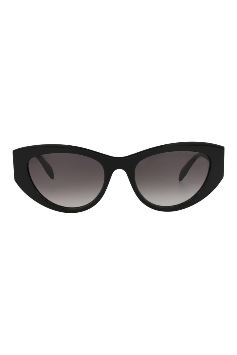 54mm Modified Cat Eye Sunglasses, Main, color, BLACK BLACK GREY