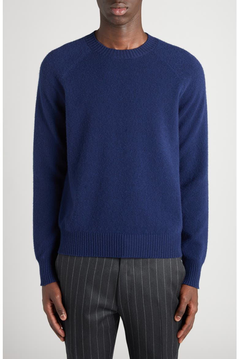 Lambswool & Cashmere Crewneck Sweater, Main, color, HB812 OCEAN BLUE