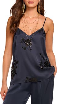 Ramy Brook Sandra Embellished Satin Camisole
