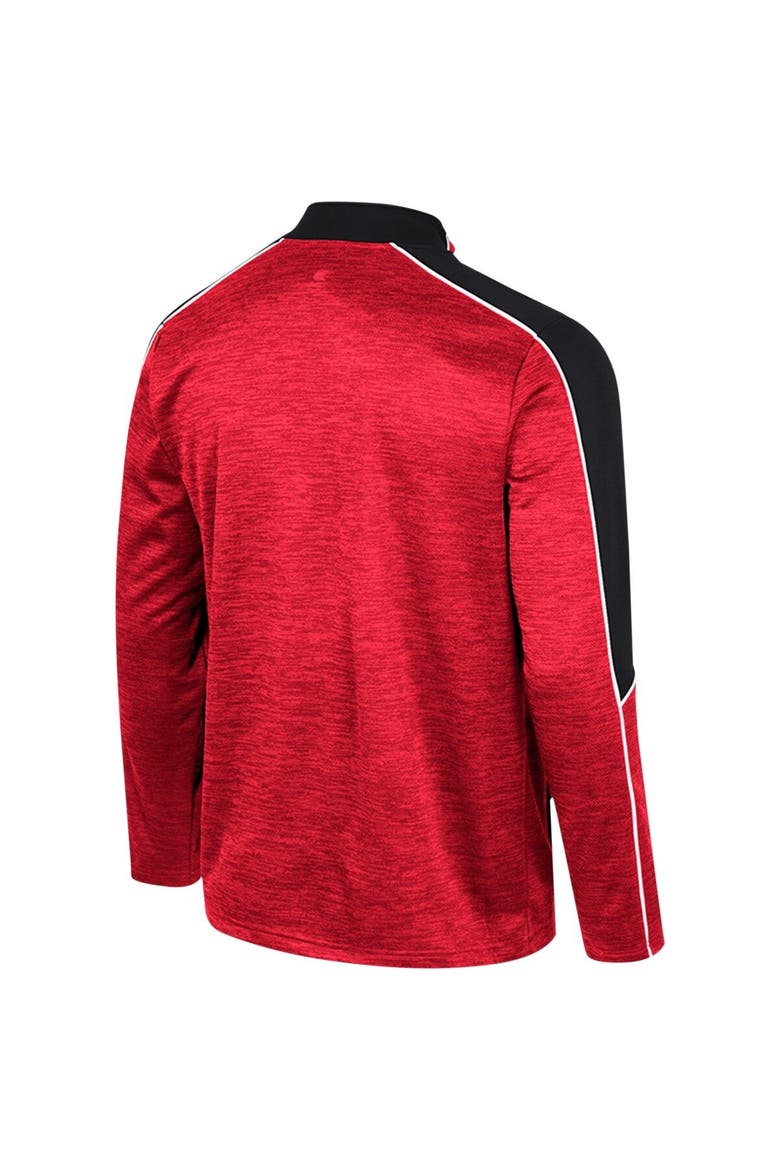 Men's Colosseum Scarlet Rutgers Scarlet Knights Marled Half-Zip Jacket, Alternate, color, Scarlet