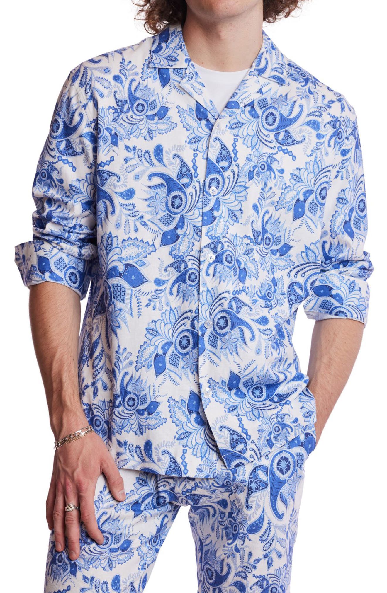 PAISLEY & GRAY Long Sleeve Camp Shirt