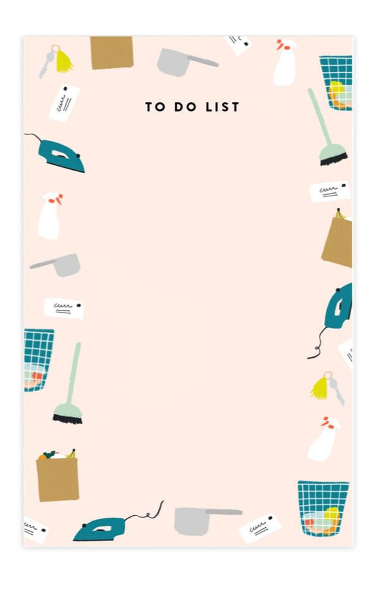 Joy Paper Co. To Do List Notepad, Main, color, Light Peach/Blush Pink