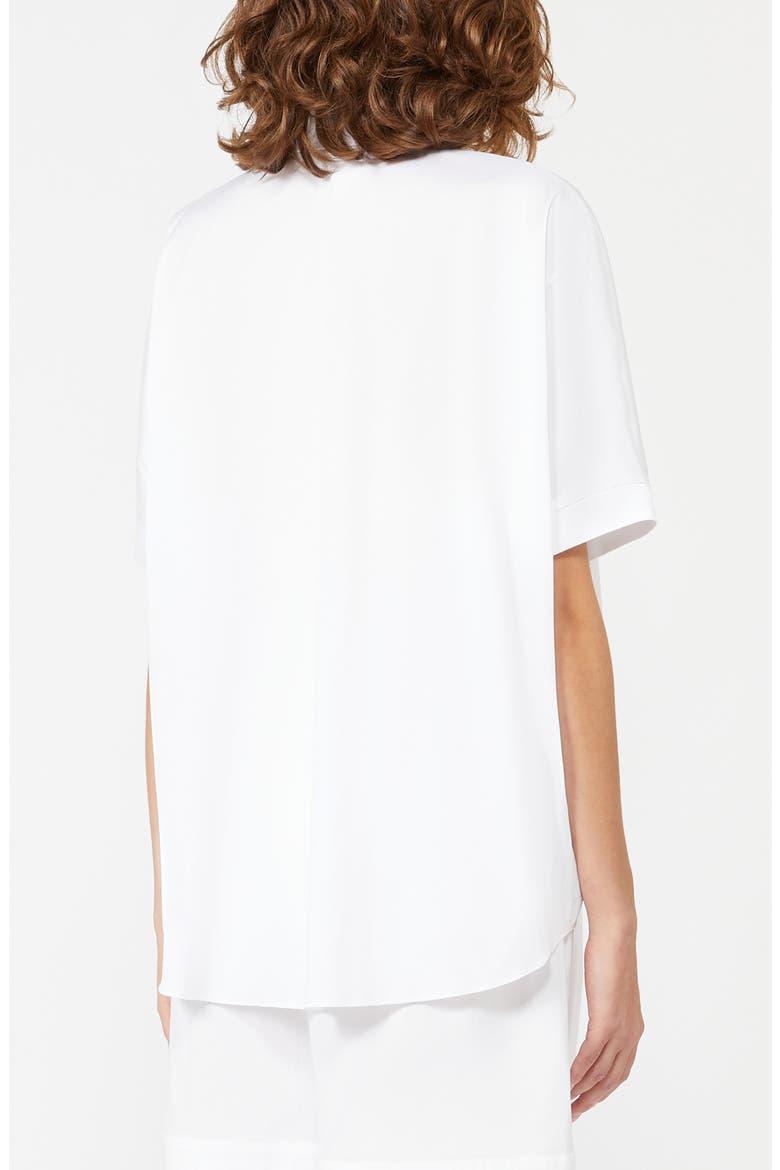 Pittura Short Sleeve Stretch Cotton Blend Cover-Up Shirt, Alternate, color, OPTICAL WHITE