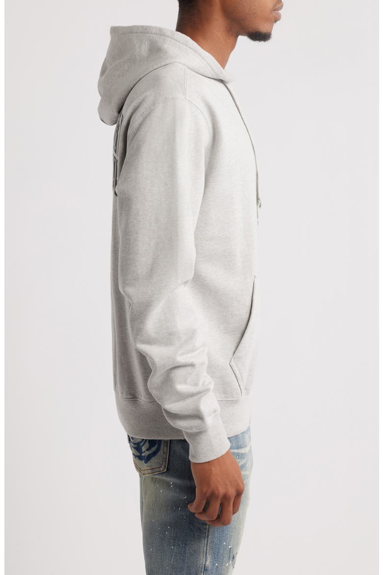 Arch Logo Graphic Hoodie, Alternate, color, HEATHER GREY