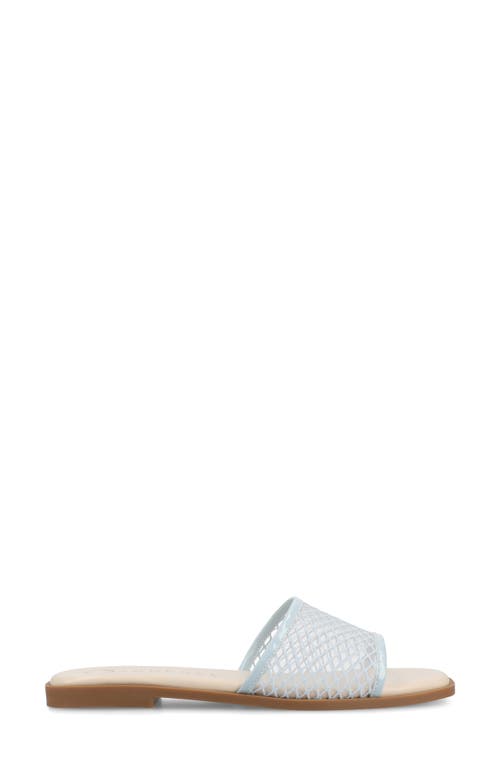 Journee Collection Breckley Flat Slide Sandal In Light Blue