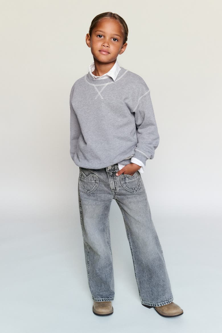 Loose-fit Wide-leg Jeans, Main, color, Gray