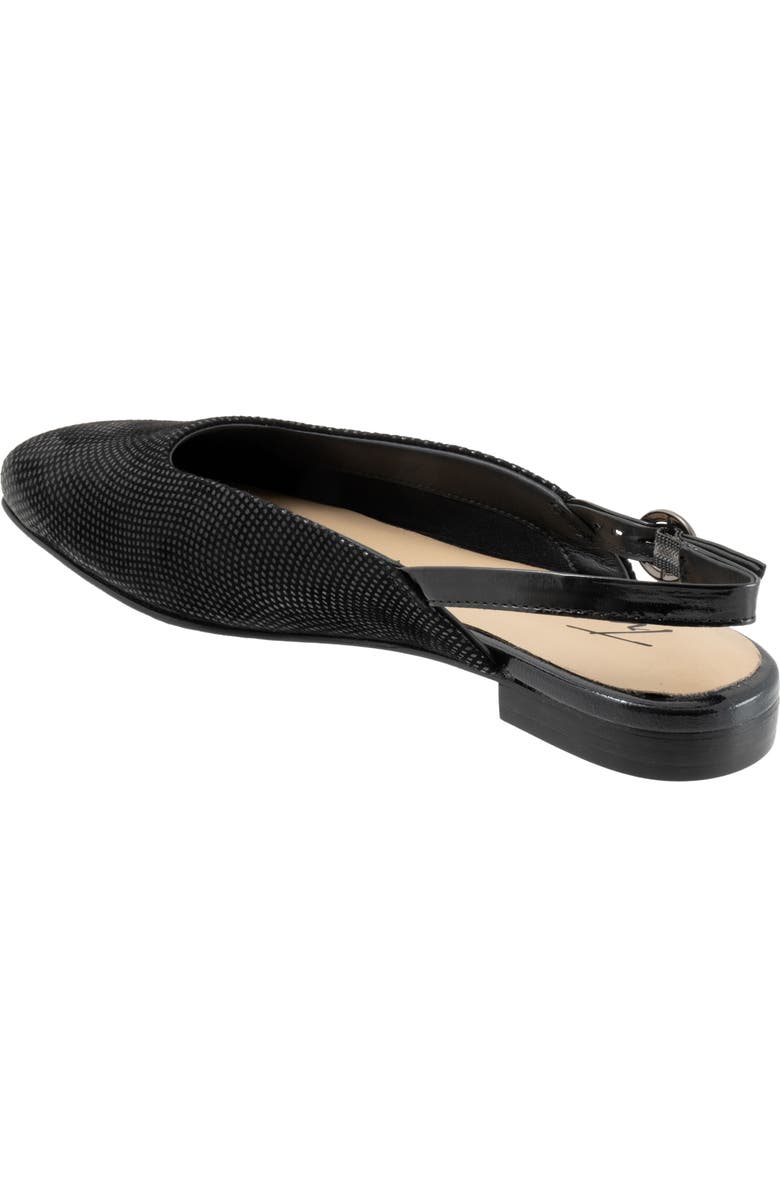 Trotters Holly Slingback Flat, Alternate, color, Blk Mini Dot