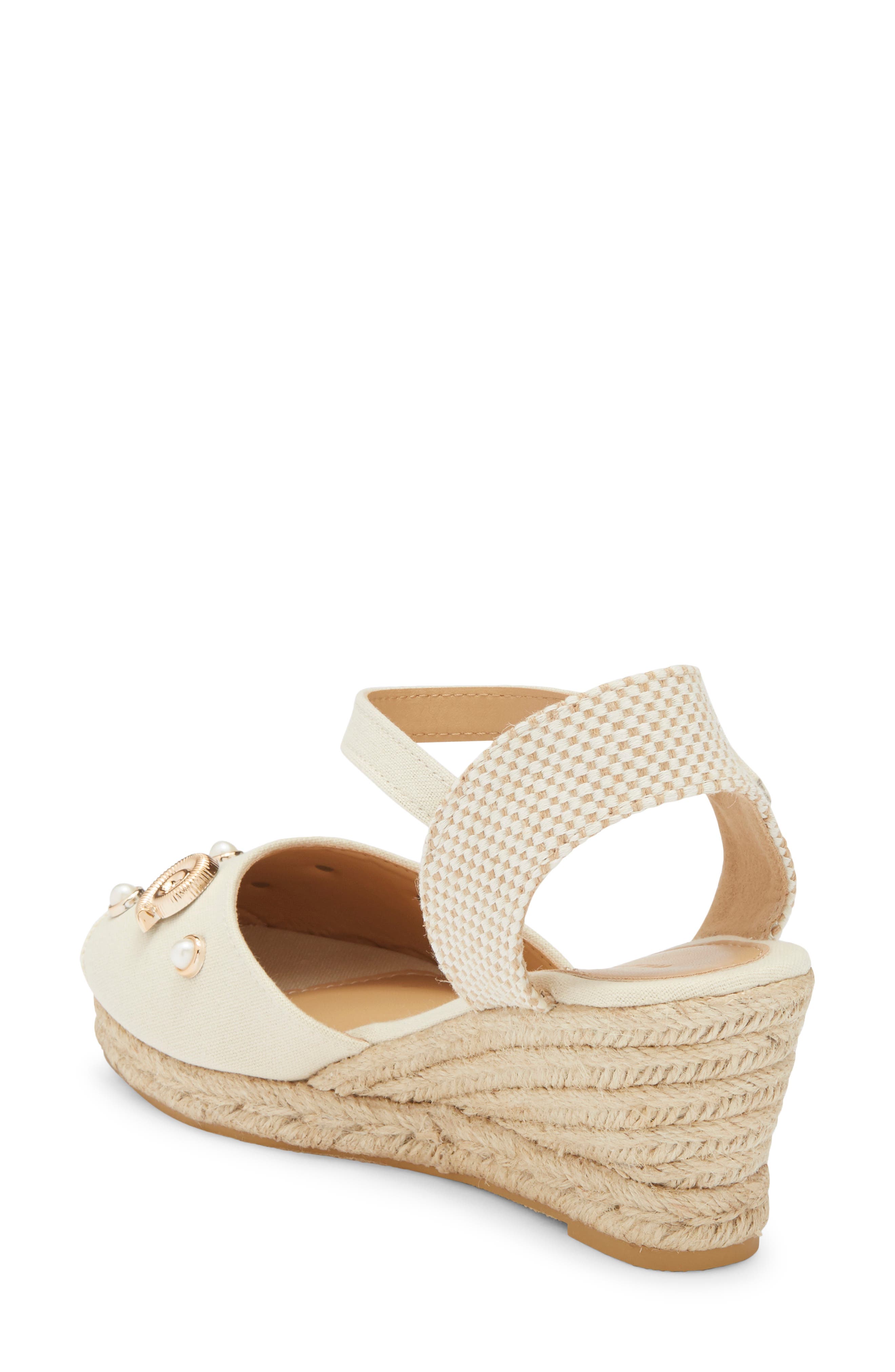 Josie Espadrille Wedge Pump, Alternate, color, CREAM
