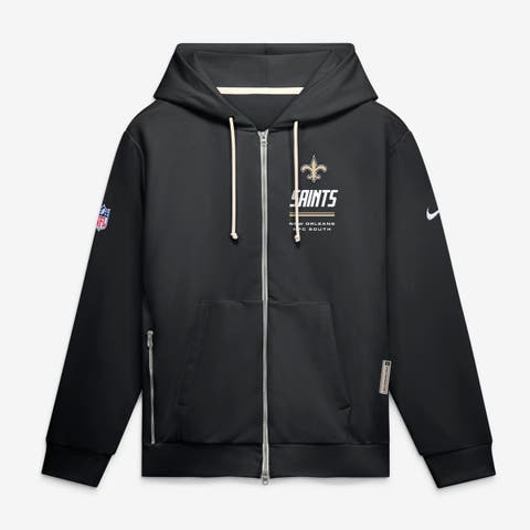 Men's Nike Black New Orleans Saints Sideline Standard Issue Quarterback Scramble Dri-FIT Full-Zip Hoodie