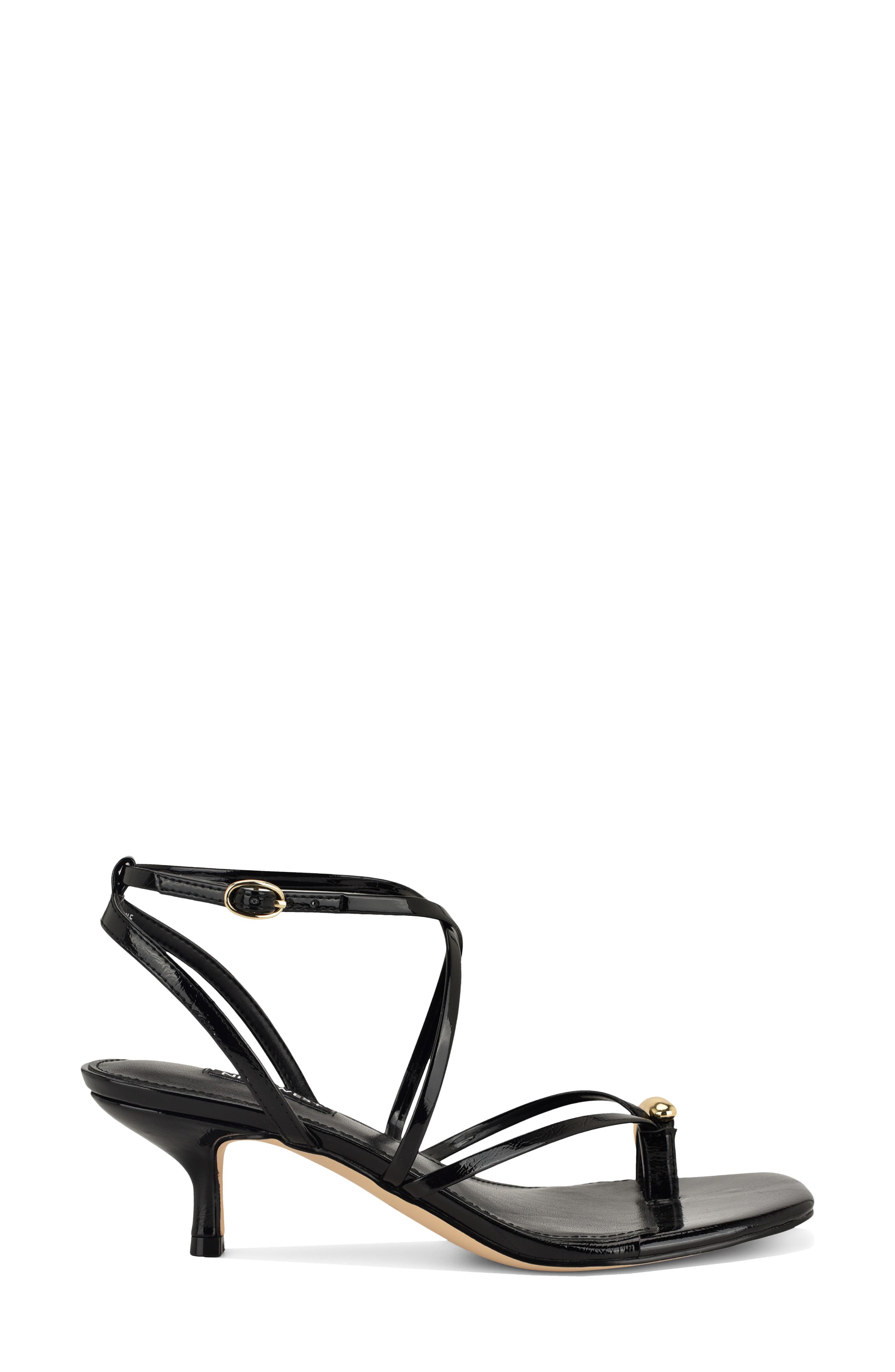 Nine West Mays Ankle Strap Sandal, Alternate, color, Black
