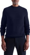 Bugatchi Mixed Stitch Cotton Crewneck Sweater