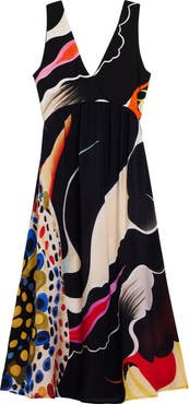 Desigual Abstract Print Sleeveless A-Line Dress