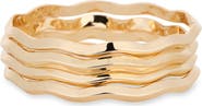 Ettika Wavy Set of 4 Bangle Bracelets