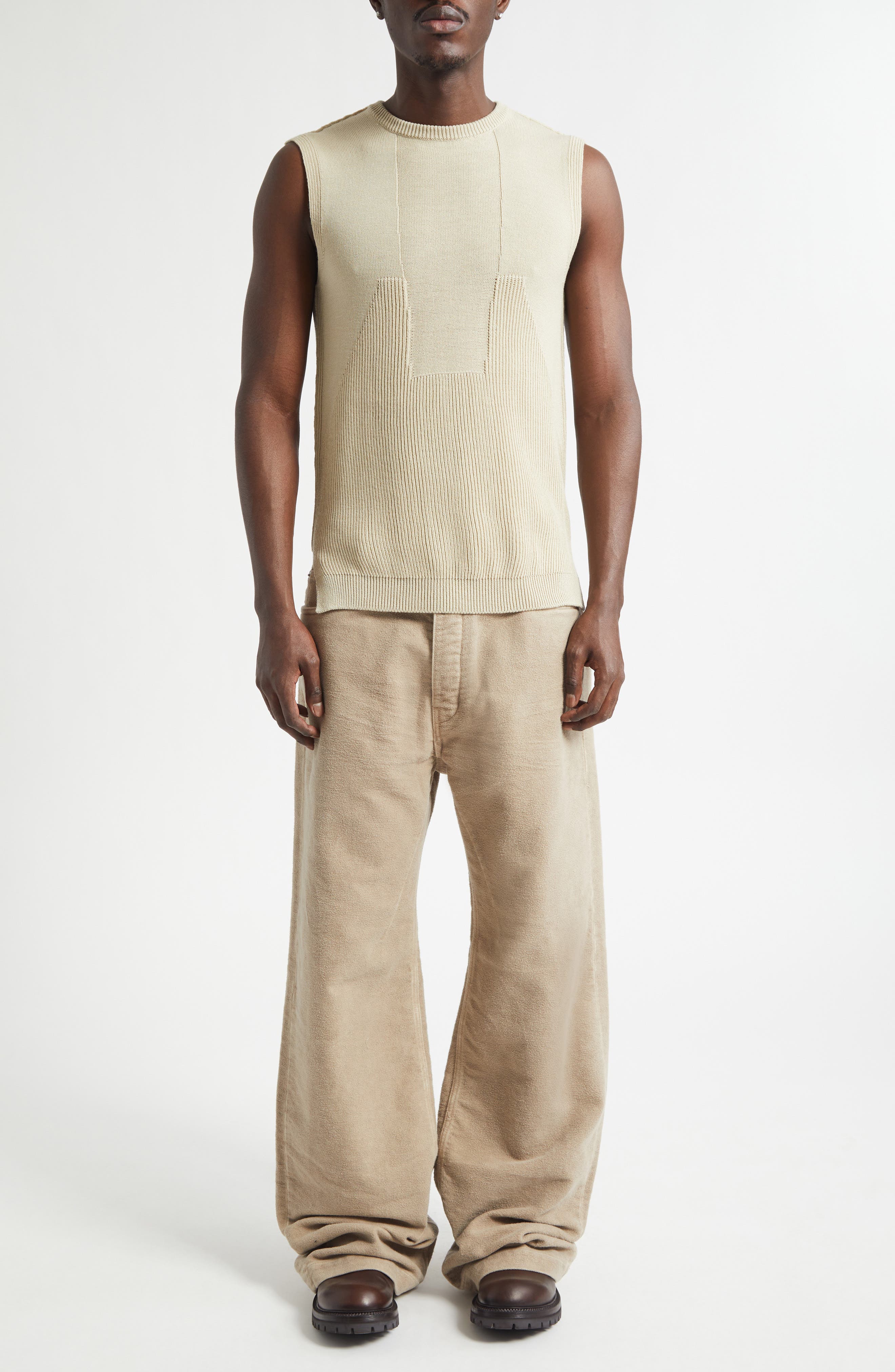 Virgin Wool Rib Sweater Tank - image 2