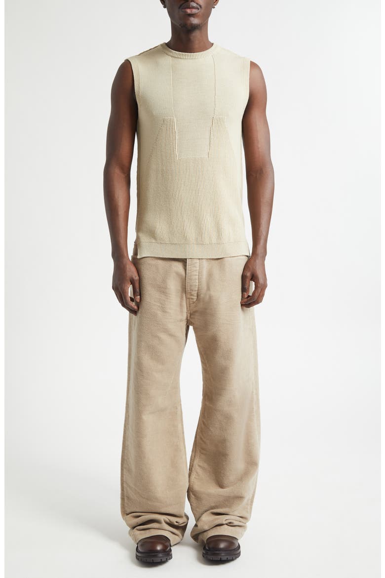 Virgin Wool Rib Sweater Tank, Alternate, color, SAND