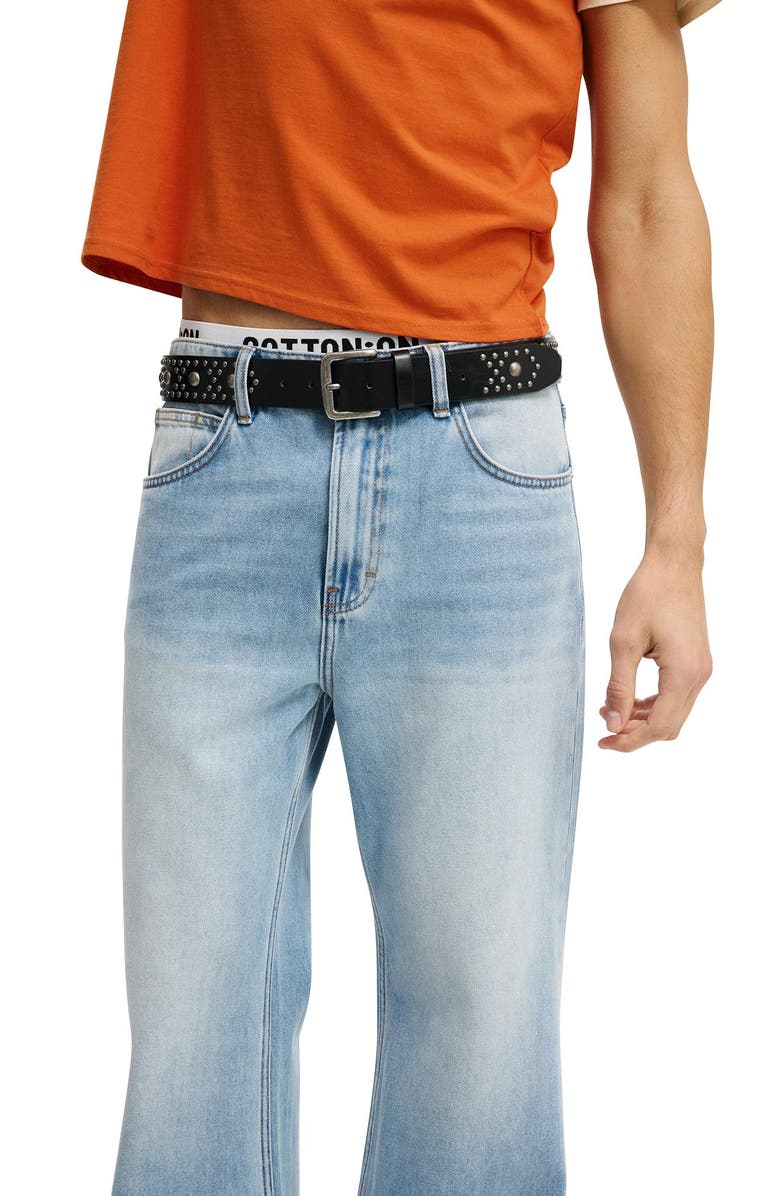 Cotton On Men's Circle Stud Belt, Alternate, color,