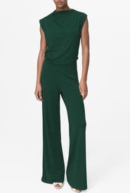 MANGO Drape Wide Leg Jumpsuit