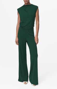 MANGO Drape Wide Leg Jumpsuit
