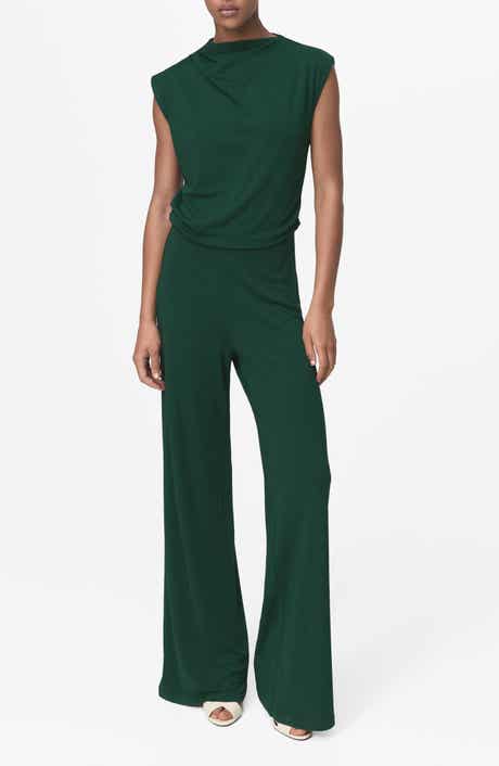 MANGO Drape Wide Leg Jumpsuit