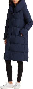 Lauren Ralph Lauren Pillow Hood Longline Down & Feather Jacket
