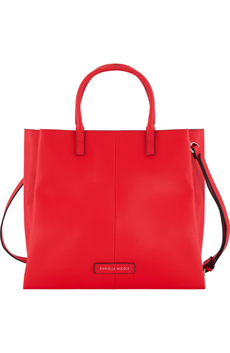 Danielle Nicole Everly Tote Genuine Leather, Alternate, color, Red