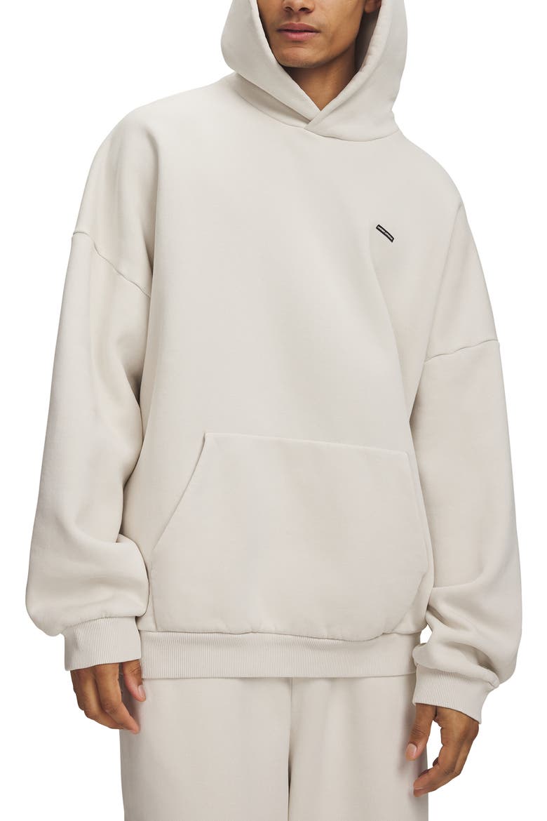 UA Icon Heavyweight Fleece Washed Hoodie, Main, color, SUMMIT WHITE/ WHITE