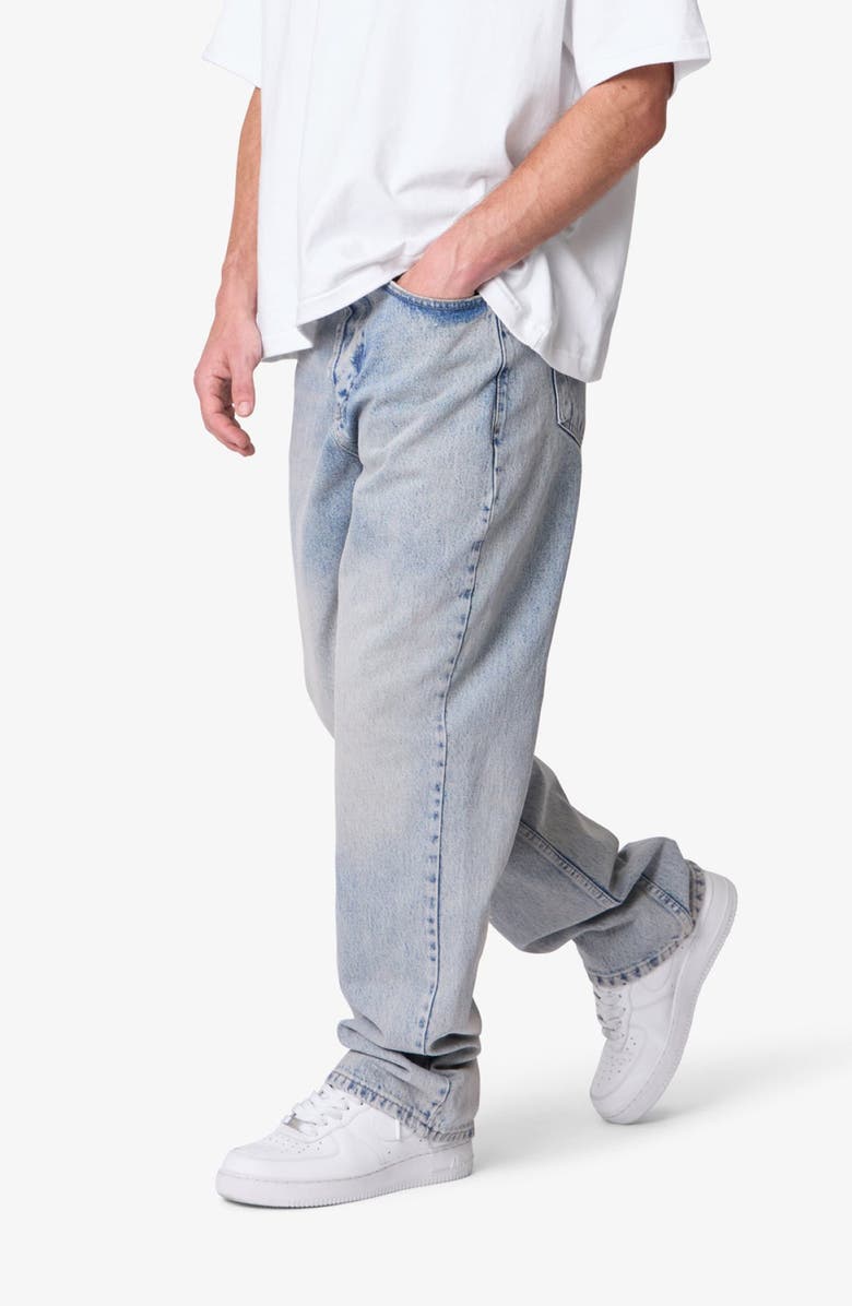 mnml Baggy Denim Jeans, Alternate, color, Light Sand Washed Blue