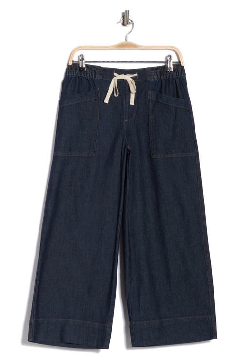 Tie Waist Crop Wide Leg Jeans