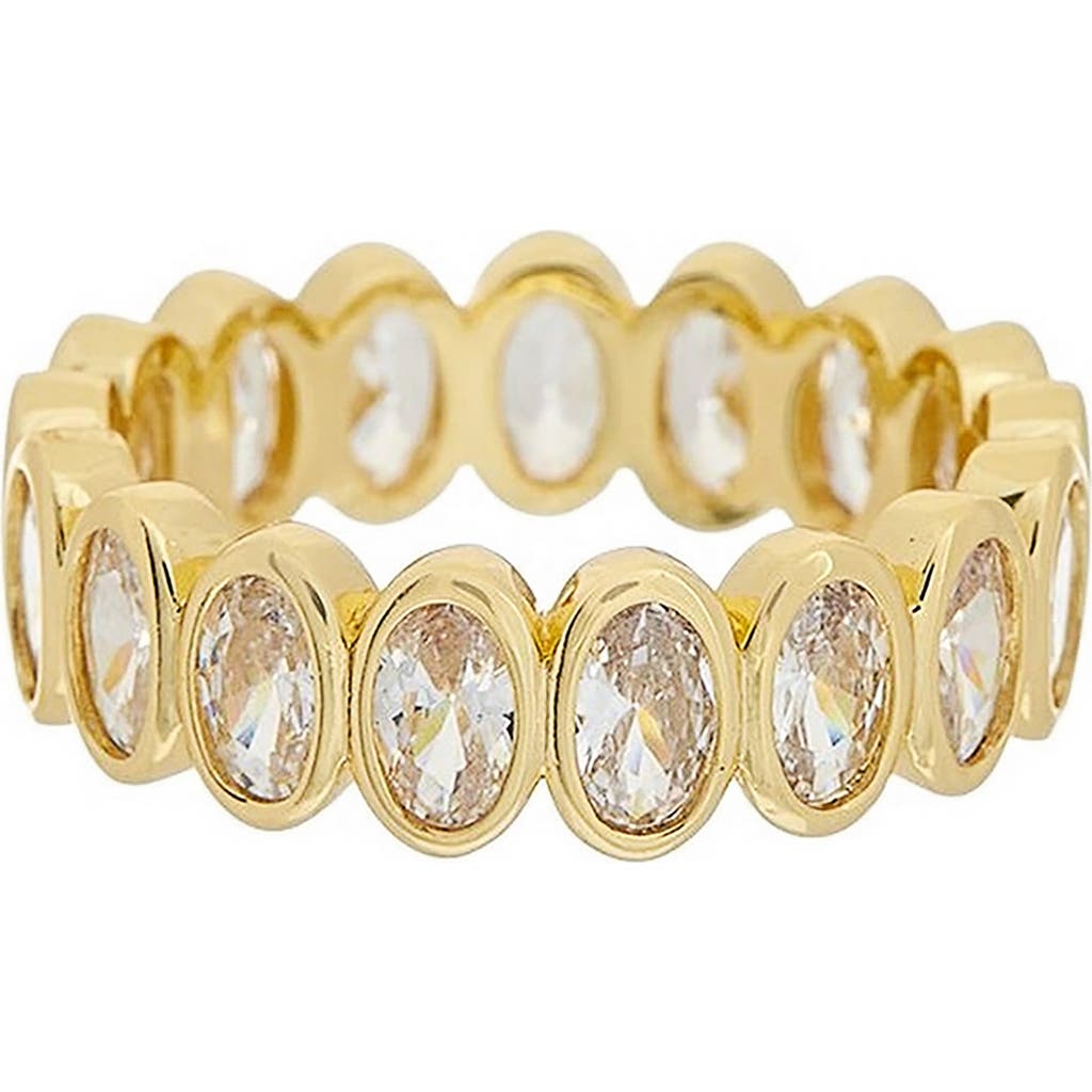 Juvell White Topaz Eternity Ring In Yellow