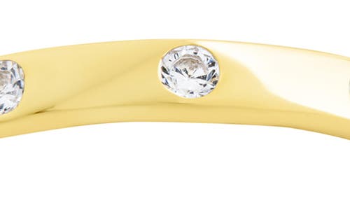 Sterling Forever Mindy Cubic Zirconia Studded Band Ring In Gold