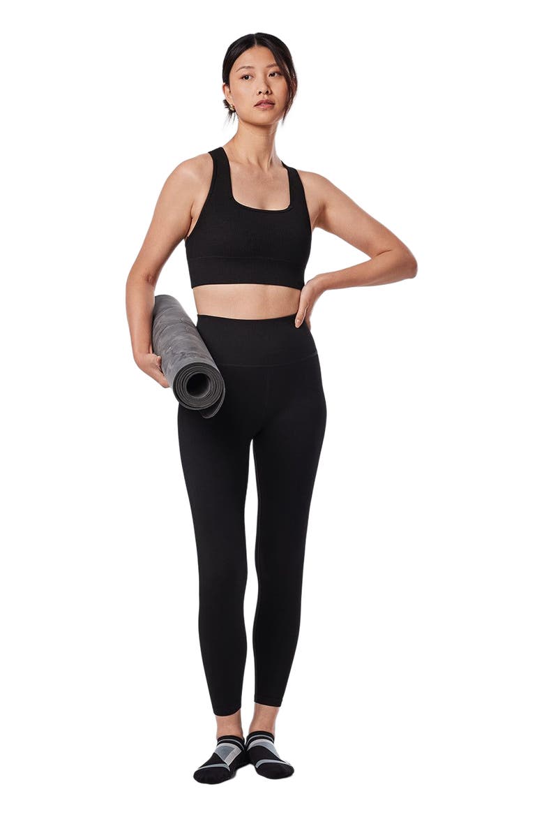 Seamless 7/8 Rib Legging, Alternate, color, EBONY