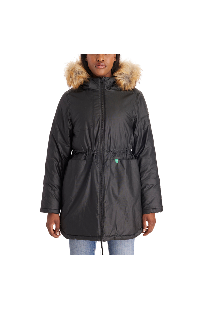 Modern Eternity Maternity Sofia - Waxed Shell 3 in 1 Maternity Parka, Main, color, Black