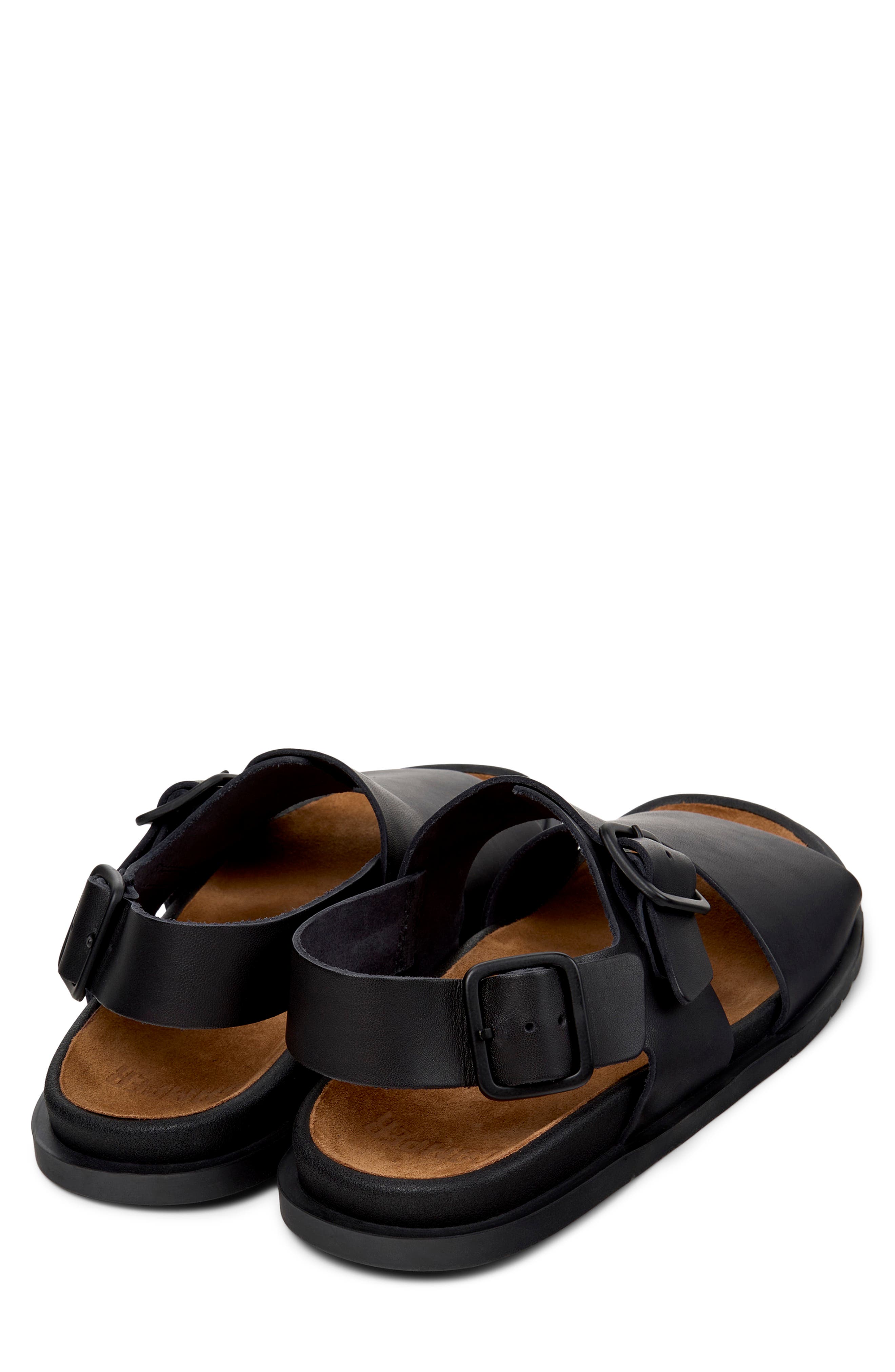 Camper Lluc Two Strap Sandal, Alternate, color, Black