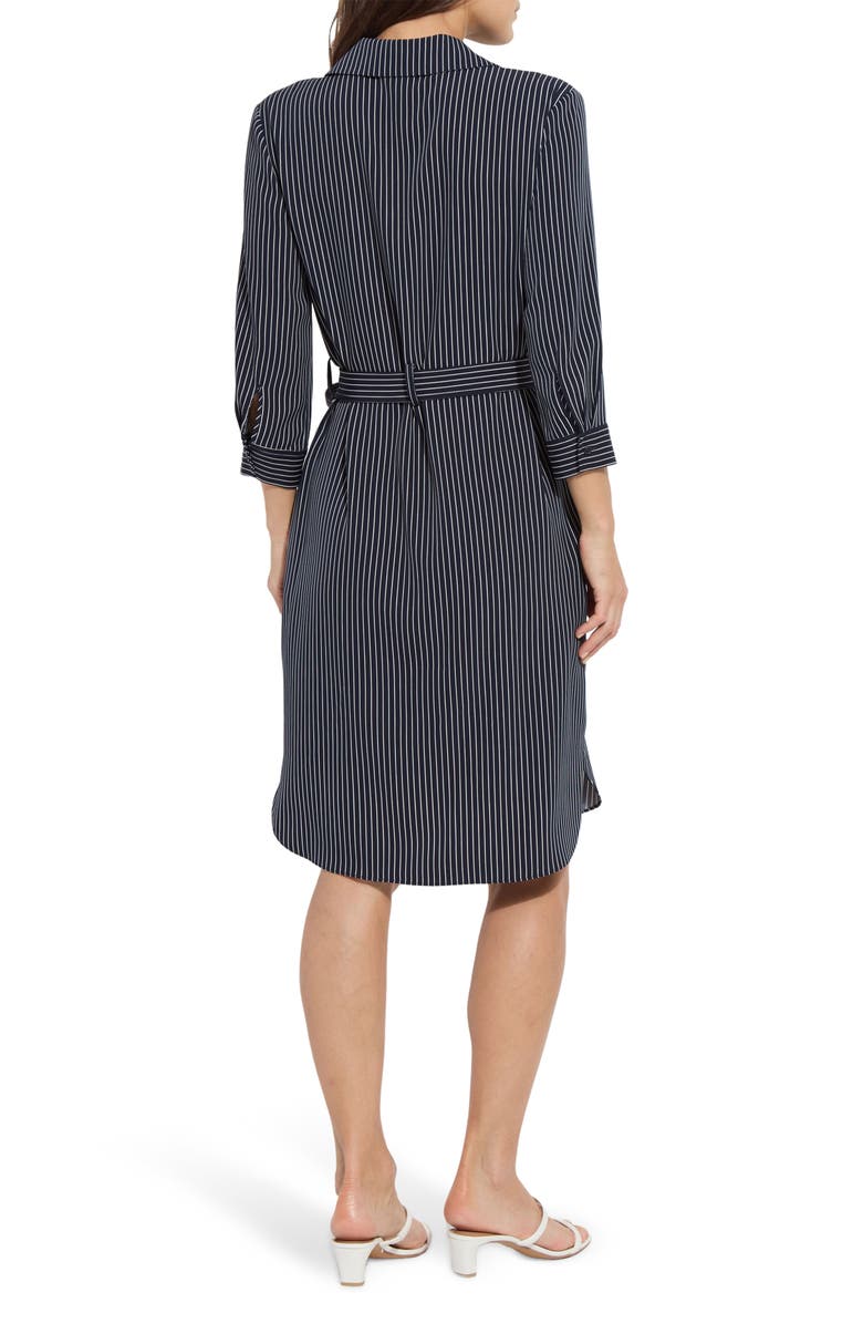 Lysse Stripe Popover Shirtdress, Alternate, color, Marine Pinstripe