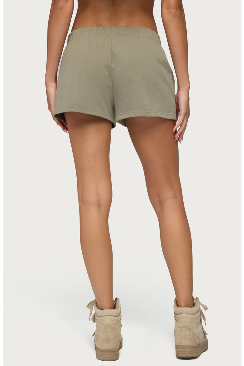 Cecilia Cotton Low Rise Shorts, Alternate, color, OLIVE