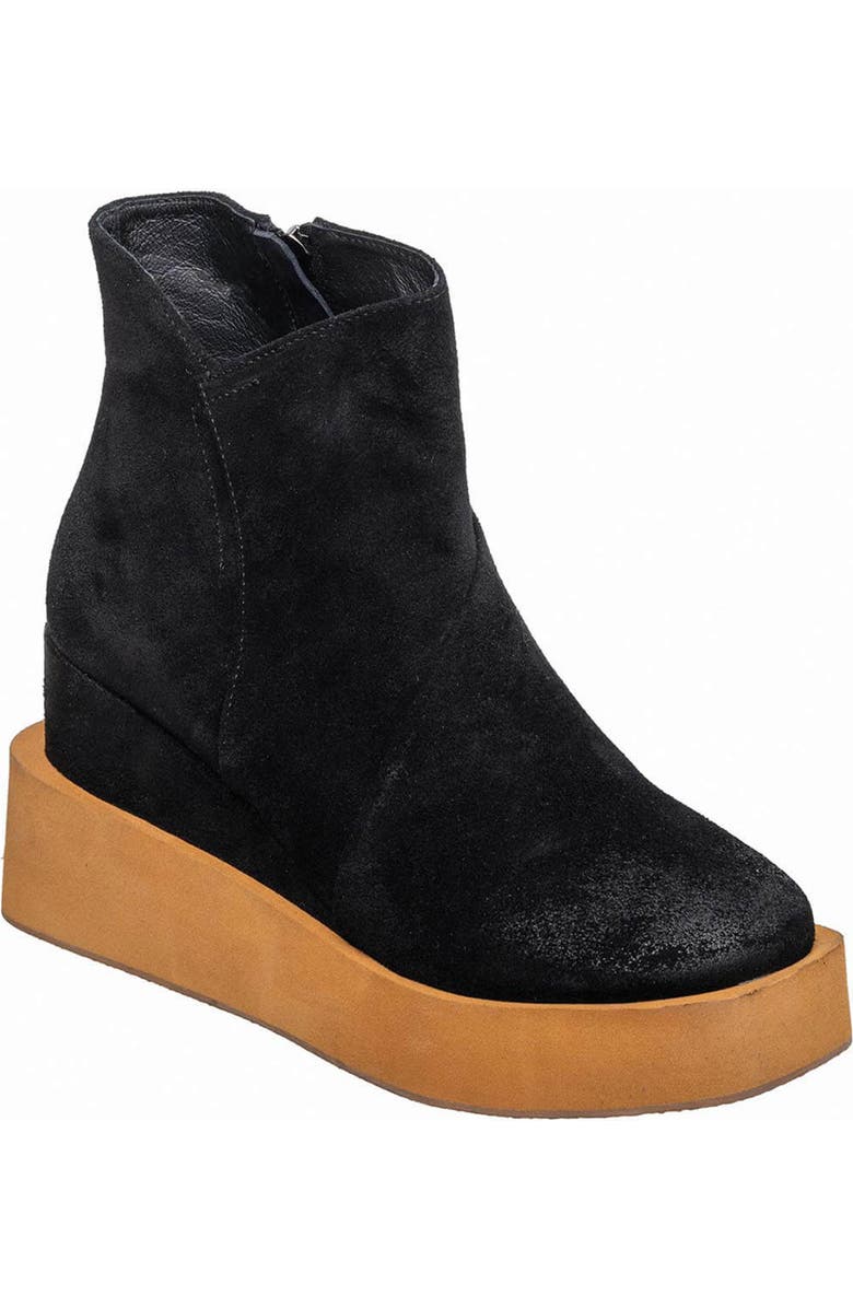 ANTELOPE Suede Platform Wedge Boot, Main, color, Black