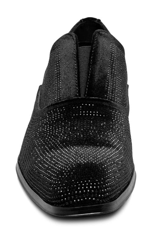 Stacy Adams Starleigh Rhinestone Slip-on Loafer In Black
