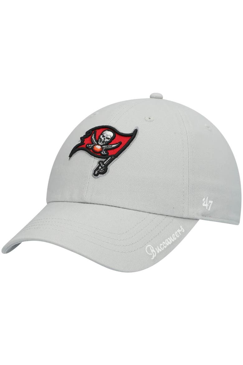 Women's '47 Pewter Tampa Bay Buccaneers Miata Clean Up Primary Adjustable Hat, Main, color, Gray