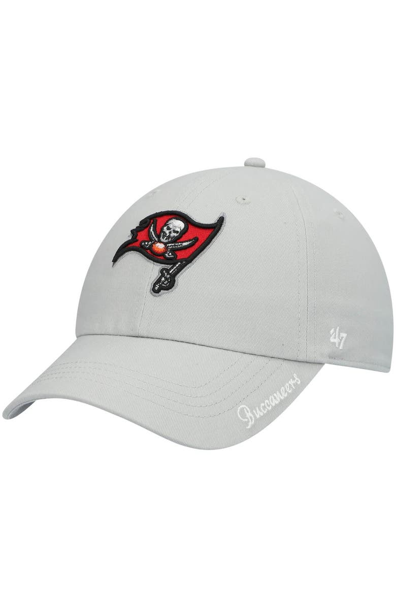 '47 Women's '47 Pewter Tampa Bay Buccaneers Miata Clean Up Primary Adjustable Hat, Main, color, Gray