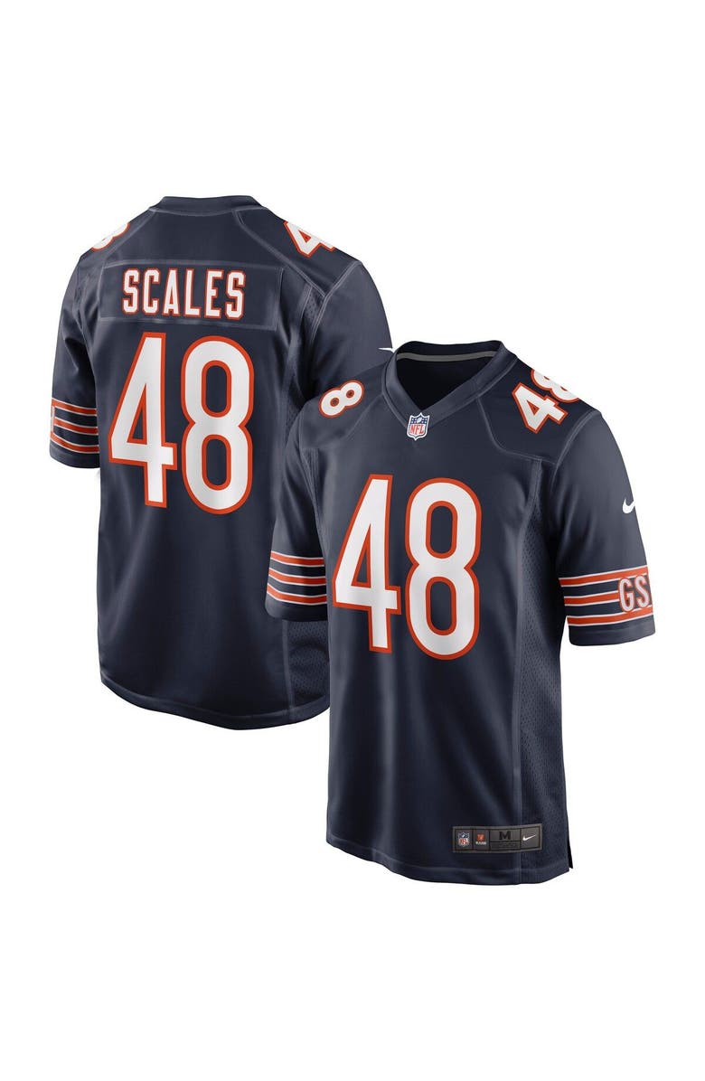 Nike Men's Nike Patrick Scales Navy Chicago Bears Game Jersey, Main, color,