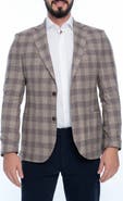 VELLAPAIS Plaid Sport Coat