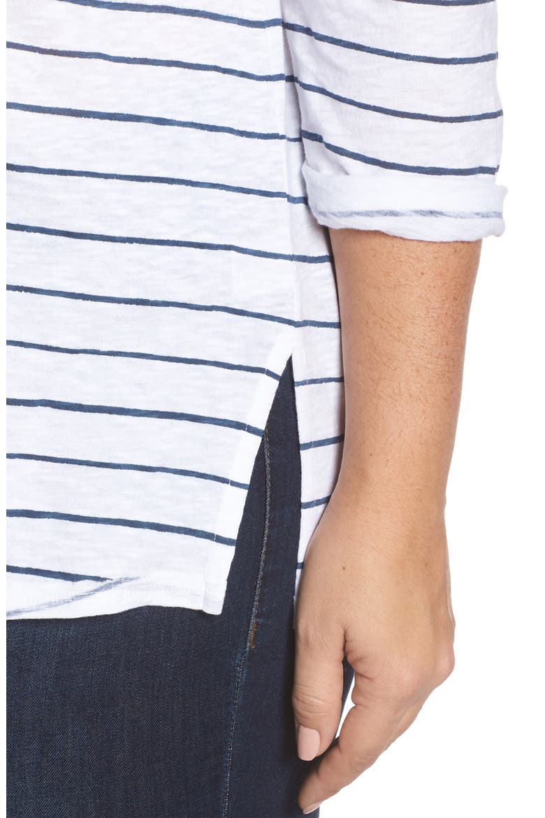 Relaxed Stripe Tee, Alternate, color, WHITE- NAVY STRIPE