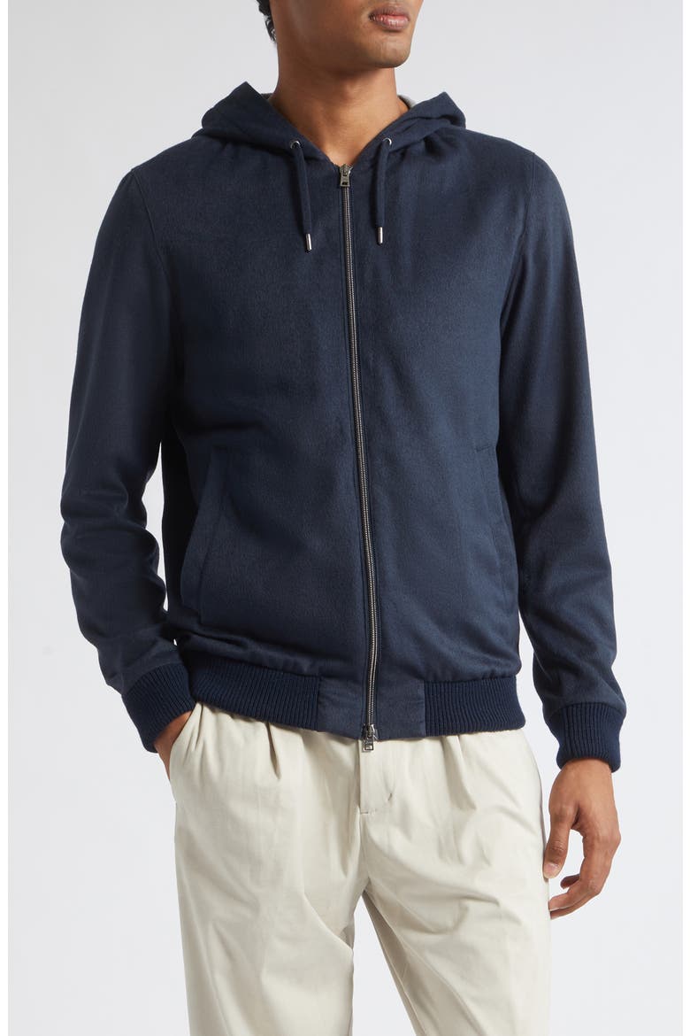 Mèlange Zip Hoodie, Main, color, 9200 NAVY
