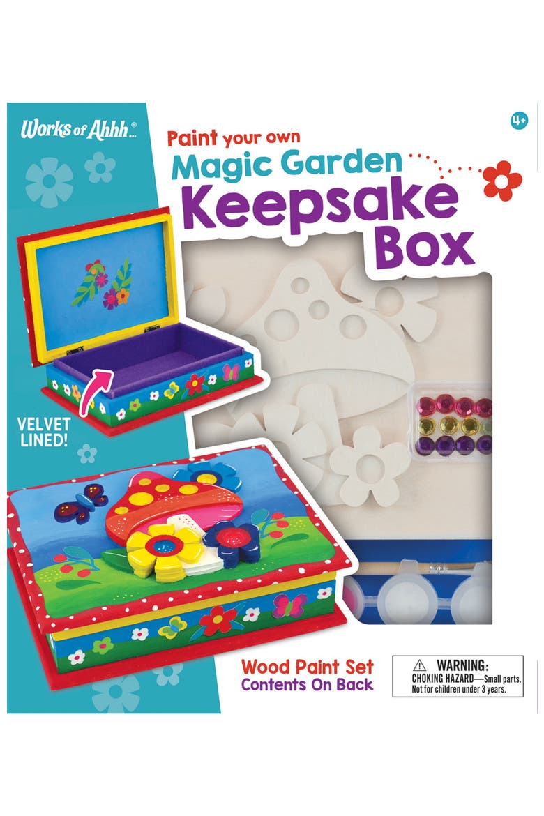 Magic Garden Keepsake Box Wood Craft Kit, Main, color, Multicolor