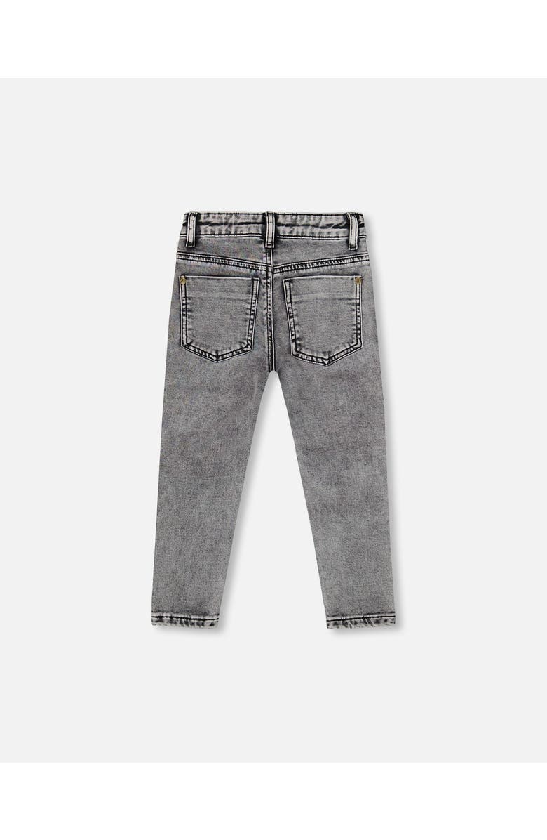 Deux par Deux French Terry Pants with Contrasting Patch, Alternate, color, Black Denim