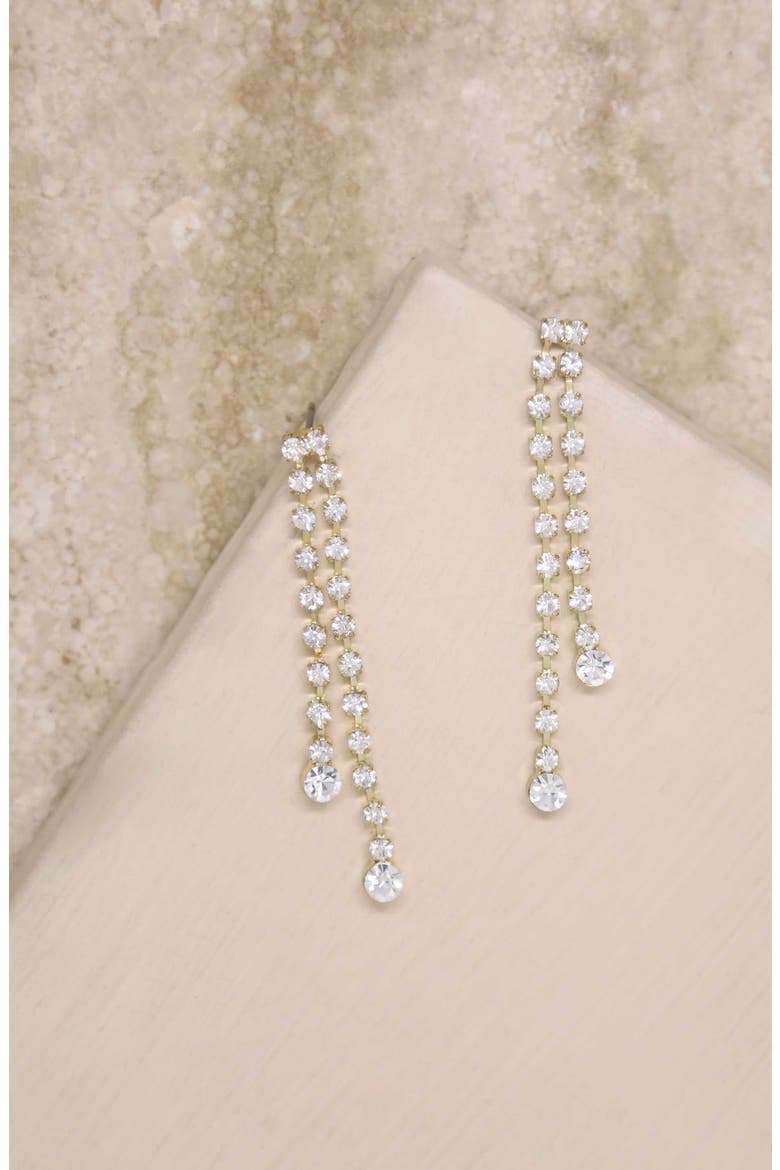 Sun Shower Crystal Drop Earrings, Alternate, color, GOLD